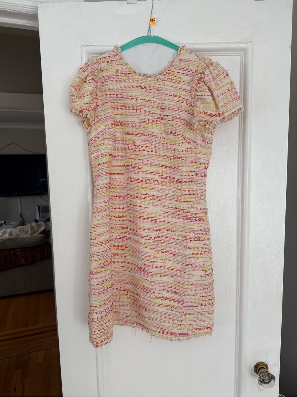 kate spade Pink & Cream Tweed Mini Dress